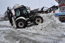 Mutki Belediyesi karla mücadele çalışmaları