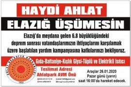 Bitlis ve ilçelerinden Elazığ’a yardım eli