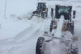Mutki’de kar temizleme çalışmaları devam ediyor