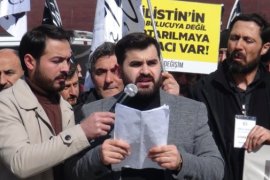 İsrail'in Gazze'ye Yönelik Saldırıları Tatvan'da Protesto Edildi