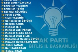 AK Parti Bitlis Milletvekili aday adayı listesi açıklandı