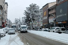 Yoğun Kar Yağışıyla Tatvan Beyaza Büründü