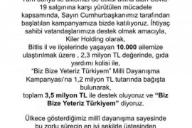 Kiler Holding’ten Bitlis ve ilçelerine büyük yardım