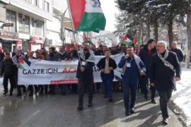 Gazze İçin Tatvan'da Yürüyüş Düzenlendi