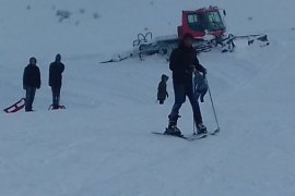 Rahovadaki kayak merkezine yoğun ilgi