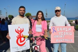 Meme Kanseri Bilinçlendirme ve Farkındalık Ayı Dolayısıyla Bisiklet Turu Düzenlendi