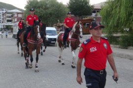 Atlı Polis Birliği Tatvan Sahilinde Devriye Görevi Gerçekleştirdi