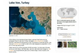 NASA'nın Dünya’daki En İyi Fotoğrafları Listesinde Van Gölü'de Yer Alıyor