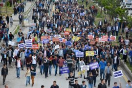 Güroymak’ta tefeciliğe lanet yürüyüşü yapıldı