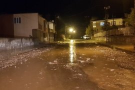 Şiddetli yağmur Tatvan’da hasarlara yol açtı