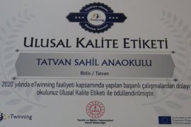 Tatvan Sahil Anaokulu ‘eTwinning Okulu Etiketi’ Aldı