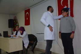 Proje kapsamında 91 öğrencinin boy, kilo, yağ ve şeker ölçümleri yapıldı