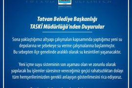 Tatvan’da Su Kesintilerinin Yaşanabileceği Duyurusu Yapıldı