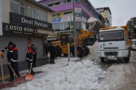 Tatvan'da 1500 Kamyon Kar İlçe Merkezi Dışına Taşındı