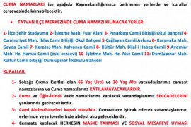 Tatvan’daki camilerin ibadete açılması Cuma Namazı’nın kılınacağı yerler ile ilgili toplantı yapıldı