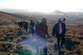 Nemrut Kalderası Çanağı Yürüyüşü Düzenlendi