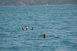 Tatvan’da 60 gönüllü 5 kilometreyi 4 saatte yüzdü