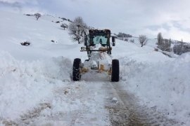 Mutki’de kar temizleme çalışmaları devam ediyor
