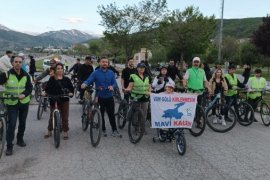 Van Gölü Sahilinde Bisiklet Turu Düzenlendi