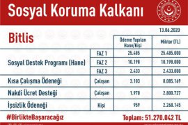 Bitlis'te ‘Sosyal Koruma Kalkanı’ Ödemeleri