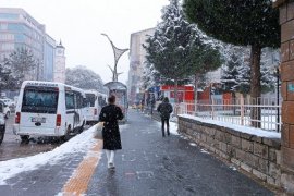 Tatvan'da Kar Yağışı