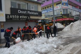 Tatvan'da 1500 Kamyon Kar İlçe Merkezi Dışına Taşındı