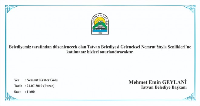 Tatvan'da Nemrut Şenliği düzenlenecek