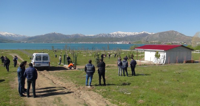 Van Gölü sahilindeki kaçak yapılar yıktırıldı