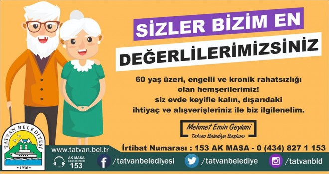 Tatvan’da yaşlıların alışverişini belediye görevlileri yapacak