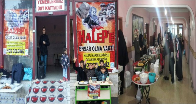 Tatvan’da Halep için yardım kermesi düzenlendi