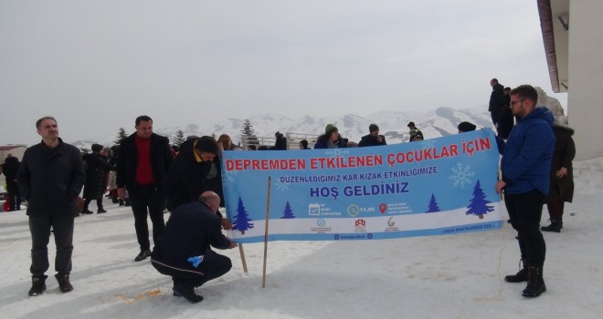 Bitlis’te Depremden Etkilenen Çocuklar İçin Kar ve Kızak Etkinliği Düzenlendi