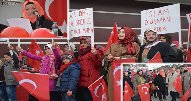 Tatvanlı kadınlar Hollanda’ya tepki gösterdiler