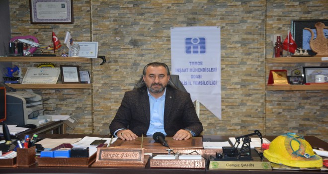 İMO Bitlis İl Temsilcisi Şahin, Deprem Öncesi Alınması Gereken Tedbirleri Hatırlattı