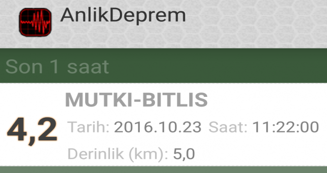 Bitlis'te Deprem