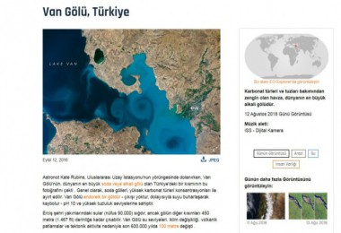 NASA'nın Dünya’daki En İyi Fotoğrafları Listesinde Van Gölü'de Yer Alıyor