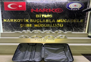 Tatvan’da Yolcu Otobüsünde 4 Kilo 800 Gram Skunk Ele Geçirildi