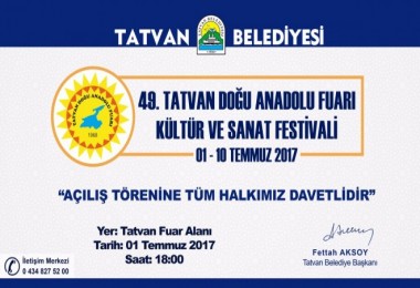 İşletme Parkı'nda kurulacak olan Tatvan Fuarı 10 gün sürecek