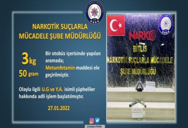 Bitlis’te Uyuşturucu Operasyonunda 2 Şüpheli Gözaltına Alındı