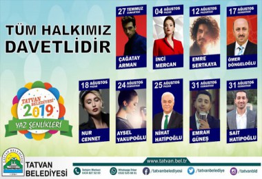 Tatvan’da 27 Temmuz - 31 Ağustos tarihleri arasında Yaz Şenlikleri yapılacak