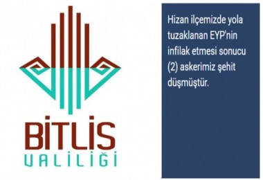 Bitlis’te 2 asker şehit oldu