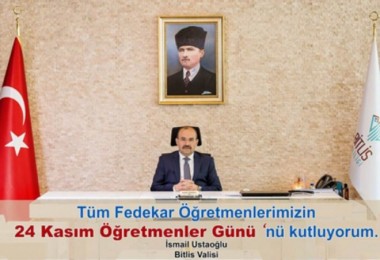 Vali Ustaoğlu’nun “Öğretmenler Günü” mesajı