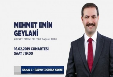 Geylani, Kanal C canlı yayın konuğu olacak