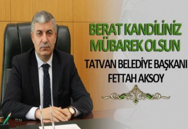 Başkan Aksoy’un “Berat Kandili” mesajı