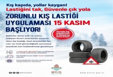 Kış Lastiği Uygulaması 15 Kasım’da Başlıyor