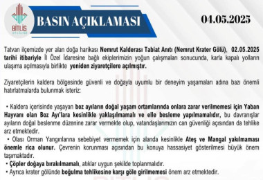 Nemrut Kalderası’nda Ateş ve Mangal Yasaklandı