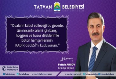 Başkan Aksoy’un “Kadir Gecesi” mesajı