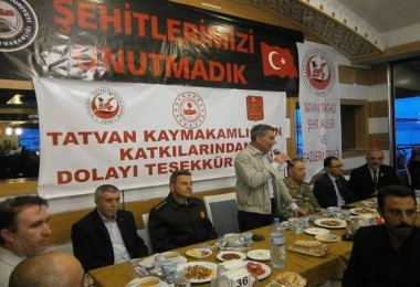 Kaymakam Özkan şehit ve gazi yakınlarıyla iftar yaptı