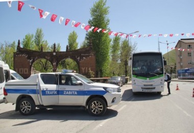 Bitlis’te şikayetler üzerine halk otobüsleri denetlendi