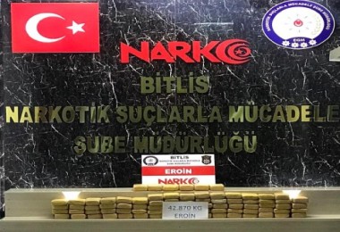 Bitlis'te 42 kilogram Uyuşturucu madde ele geçirildi