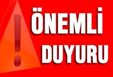 ÖNEMLİ DUYURU!